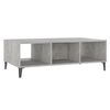 vidaXL Coffee Table Concrete Grey 103.5x60x35 cm Engineered Wood