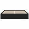 vidaXL Bed Frame without Mattress Black 200x200 cm