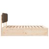 vidaXL Bed Frame with Upholstered Headboard Taupe 160 x 200 cm