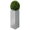 vidaXL Garden Planters 2 pcs Triangular 40x40x75 cm Galvanized Steel