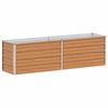 vidaXL Garden Raised Bed 160x40x45 cm Galvanized Steel Silver