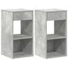 vidaXL Bedside Cabinets with Drawer 2 pcs Concrete Grey 35x34x66.5 cm