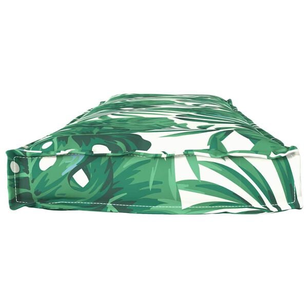 vidaXL Pallet Cushion for Bench Floral Leaf pattern 140 x 40 x 8 cm