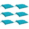 vidaXL Chair Cushions 6 pcs Turquoise 40x40x7 cm Fabric