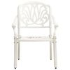 vidaXL 3 Piece Bistro Set Cast Aluminium White