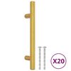 vidaXL Cabinet Handles 20 pcs Gold 96 mm Stainless Steel