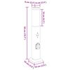 vidaXL Bollard Light with Sensor&Outlet 50 cm Black IP44