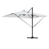 vidaXL Umbrella Manual Sand 352 x 251 x 265 cm Polyester and Aluminium