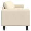 vidaXL Fabric Sofa with Cushion Cream 208 cm Corduroy fabric