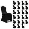 vidaXL Chair Cover | Set of 24 | Black | 90% Polyester, 10% Elastane | Universal