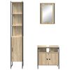 vidaXL Bathroom Furniture Set 3 pcs Sonoma Oak Engineered Wood