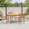 vidaXL Garden Dining Set 5 pcs Grey Poly rattan
