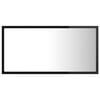 vidaXL LED Bathroom Mirror High Gloss Black 80x8.5x37 cm Acrylic