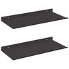 vidaXL Wall Shelf with Shelf 2 pcs Black 40 x 17.5 x 2.5 cm