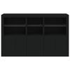 vidaXL Sideboard with LED Lights Black 162x37x100 cm
