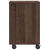 vidaXL Printer Stand with Wheels Brown Oak 41x32x48 cm