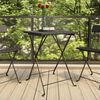 vidaXL Folding Bistro Table Black 55x54x71 cm Poly Rattan