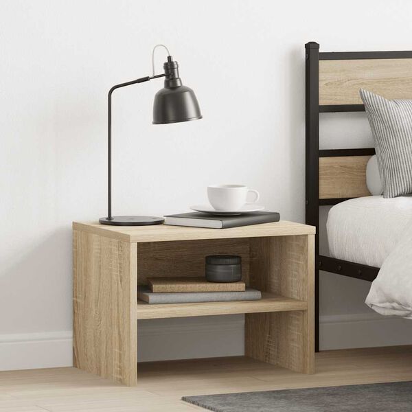 vidaXL Bedside Cabinet Sonoma Oak 40x30x30 cm Engineered Wood