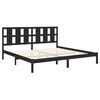 vidaXL Bed Frame without Mattress Black 200x200 cm Solid Wood Pine