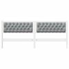 vidaXL Headboard Other White and light grey 200 cm Solid pine wood