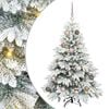 vidaXL Artificial Christmas Tree with 150 LEDs White 120 cm PE and PVC