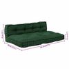 vidaXL Pallet Sofa Cushion Green Fabric