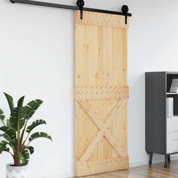 vidaXL Door NARVIK Natural 95 x 210 cm Solid Pine Wood
