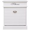 vidaXL Shoe Cabinet White 50x28x58 cm Paulownia Wood