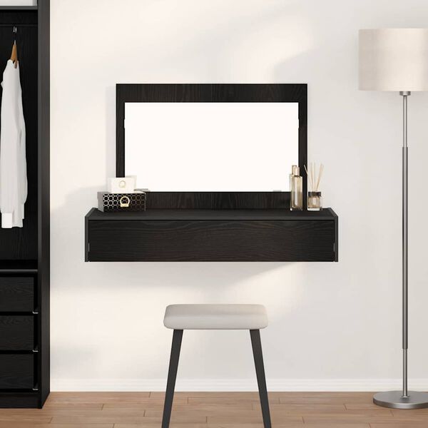 vidaXL Dressing Table Black 100 x 40 x 70 cm Engineered Wood