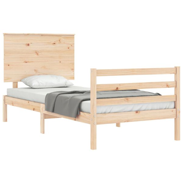 vidaXL Bed Frame without Mattress 100x200 cm Solid Wood