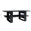 vidaXL Coffee Table High Gloss Black 110x55x42 cm Engineered Wood
