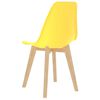 vidaXL Dining Chairs 6 pcs Yellow Plastic