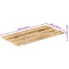 vidaXL Table Top Solid Mango Wood 25-27 mm 100x60 cm