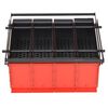 vidaXL Paper Log Briquette Maker Steel 38x31x18 cm Black and Red
