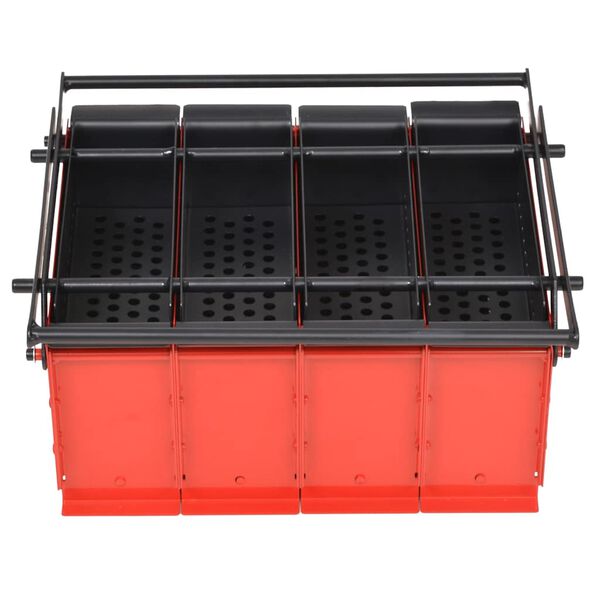 vidaXL Paper Log Briquette Maker Steel 38x31x18 cm Black and Red