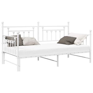 vidaXL Daybed Frame White 90 x 190 cm Steel