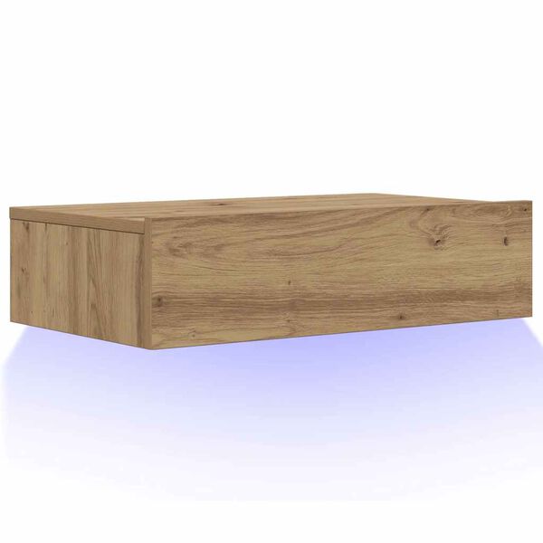 vidaXL TV Cabinet with LED Lights Artisan Oak 60x35x15.5 cm