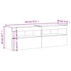 vidaXL TV Wall Cabinets with LED Lights 2 pcs Brown Oak 60x30x40 cm