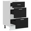 vidaXL Kitchen Base Cabinet with Drawer Black Oak 40 x 46 x 81.5 cm