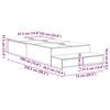 vidaXL Storage Bed Frame with Drawer Old Wood 75 cm Engineered Wood
