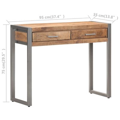 vidaXL Console Table 95x35x75 cm Solid Mango Wood