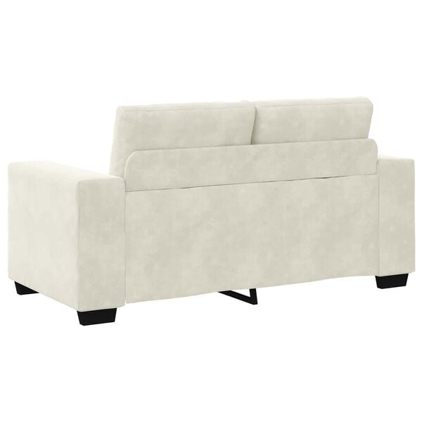 vidaXL Sofa Cream 160 x 80 x 82 cm Poly velvet
