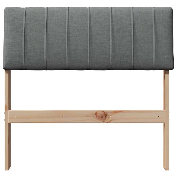 vidaXL Upholstered Headboard Dark Grey 75 cm Solid Pine Wood