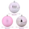 vidaXL Christmas Bauble Set 4 pcs Pink Plastic