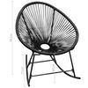 vidaXL Outdoor Rocking Chair Black Poly Rattan
