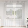 vidaXL Voile Curtain 2 pcs Light Grey 260 x 140 cm Polyester