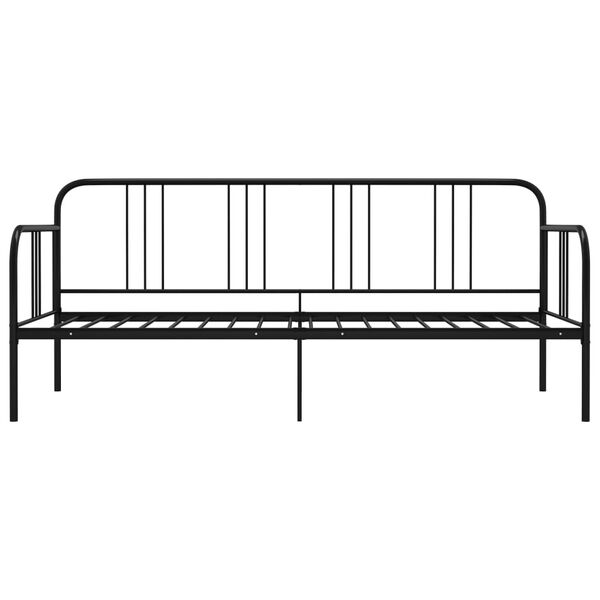 vidaXL Sofa Bed Frame without Mattress Black Metal 90x200 cm