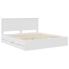 vidaXL Bed Frame with Drawer White 180 x 200 cm Engineer Wood