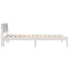 vidaXL Bed Frame with Headboard White 75 x 190 cm Solid Pine Wood