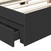 vidaXL Storage Bed with Headboard Black 150 x 200 cm Engineered Wood